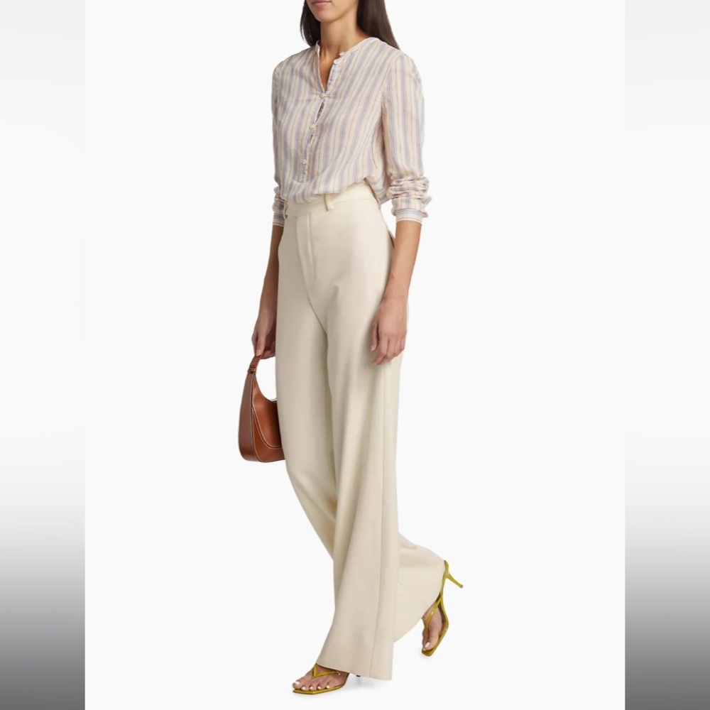 NWOT Frame Pajama Trousers High-Rise Wide-Leg Pants size 14 32
